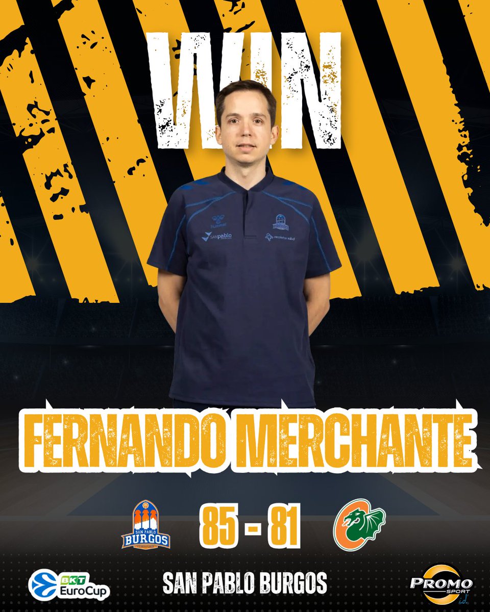 promo_sport_int's tweet photo. Spain - BKT Eurocup 🇪🇸 Huge congrats to Fernando Merchante for the win versus Cedevita (85-81) #PSFam https://t.co/iJhflmrxuv