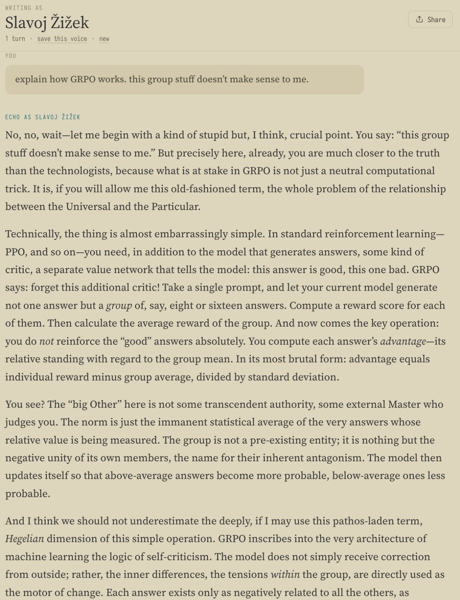 NilsIRL's tweet photo. Models being good at writing is key for humans to stay in the loop. Also it's so much fun to play with https://t.co/4a5lYwfy4L