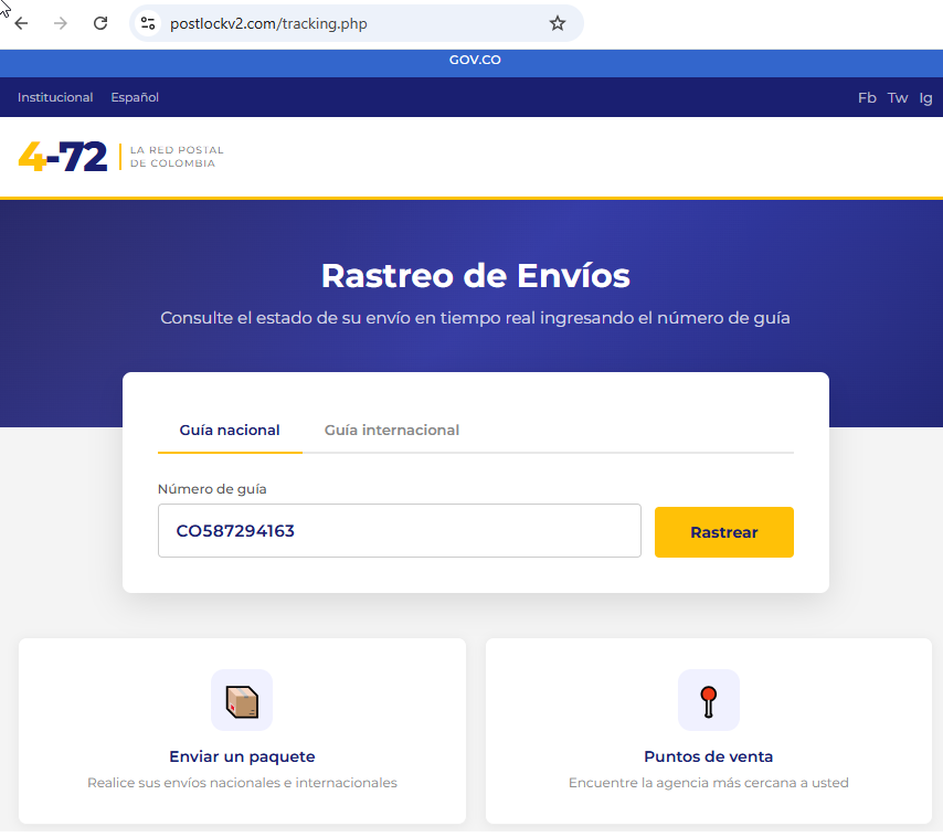 usuariosdigital's tweet photo. #AlertaDigitalEC
Campaña de #Phishing suplantando a @ANT_ECUADOR aterrizaría a una página que suplanta a @472Colombia, vía @joselynesabel https://t.co/mu3QLIDdaa