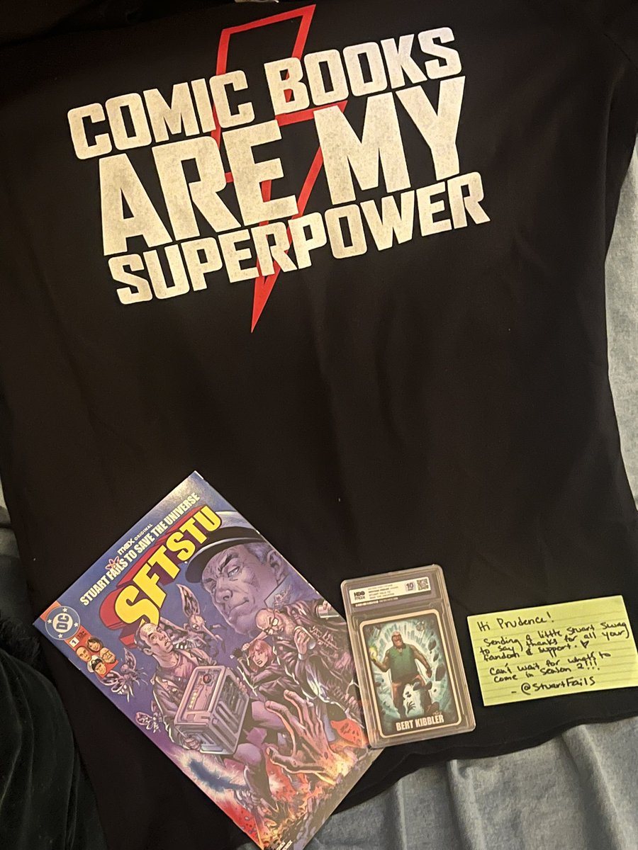 cola_bubble's tweet photo. coolest thing that’s ever happened to me thank you so much @StuartFails for the awesome swag everybody go watch stuart fails to save the universe on hbo max… full season streaming NOW!!!! https://t.co/Rye6ztltXS