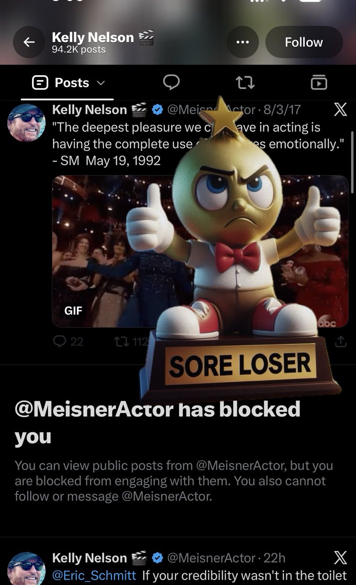 john21376316's tweet photo. @MeisnerActor @John79449395 @DavisonJef61927 @EdKrassen First only losers block when they can’t handle responses trying to silence the opposition and make it look to their followers that they won. But easy work around as provided here. Best just to stay silent if you don’t want a response. 🤷 https://t.co/Vct4pWhegC