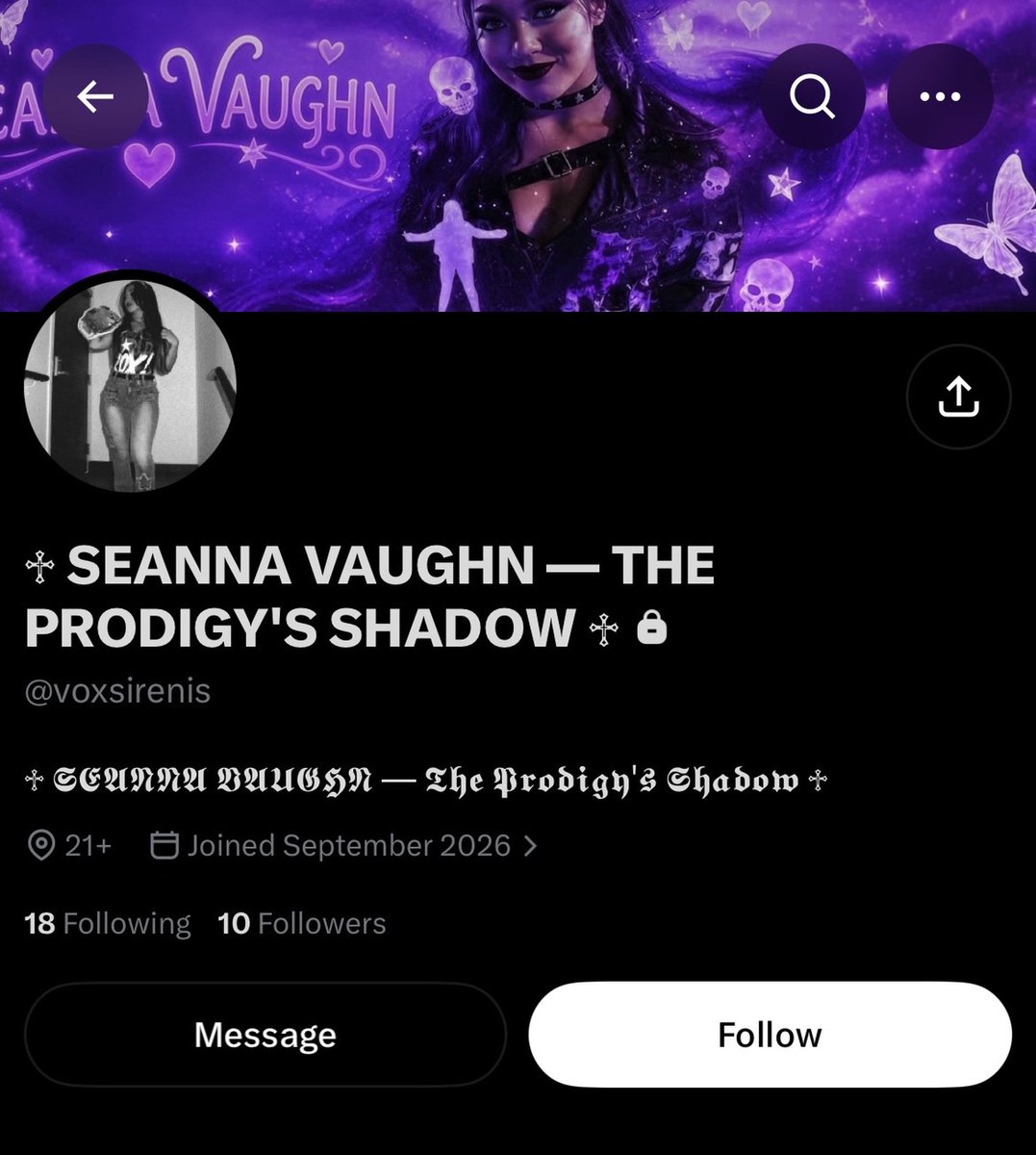 outoftheCenizas's tweet photo. @voxsirenis i hope your aware that you stole someone's oc which isn't cute you can  private all you want but let it be know that everyone that knows this muse will know your a fake even the original writer. so to any wwe/aew rp mutuals do not follow this account and block em.// https://t.co/TMkznWpf8c