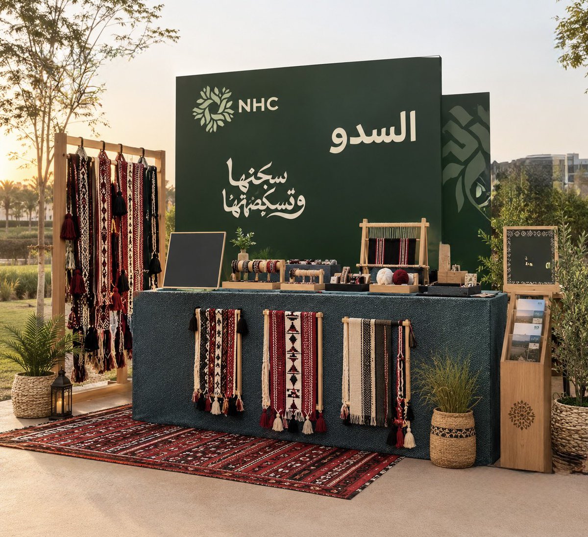 dnyaalobaid's tweet photo. فخورة جداً بمشاركتي في #اليوم_الوطني_السعودي_٩٦  
مع #NHC 
حرفة السدو تحكي ، استخدمت تكنيك مدة الشجرة لكتابة ورسم #عزّنا_بطبعنا 
وقدمت توزيعات السدو نسجت بحب♥️

#نسكنها_وتسكن_فينا https://t.co/zgDmDjG3rZ