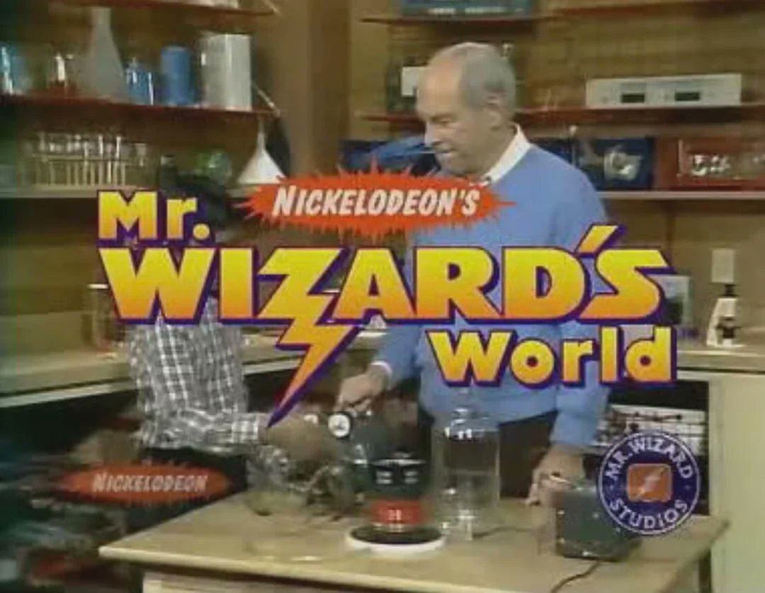 landofthe80s's tweet photo. "Mr. Wizard's World" debuted on Nickelodeon today in 1983. The educational science series ran for six seasons and aired 78 episodes. 

BITE-SIZED FACT | Don Herbert returned as Mr. Wizard, demonstrating science experiments and explaining how everyday things worked. #80s https://t.co/GUYgXpPPDj