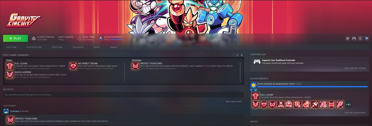 1ggyPete's tweet photo. I finally got all achievements for gravity circuit! 🥳
I am so excited for gravity circuit 2 to come out!
#GravityCircuit #GravityCircuit2 https://t.co/iHBy7SieZ1