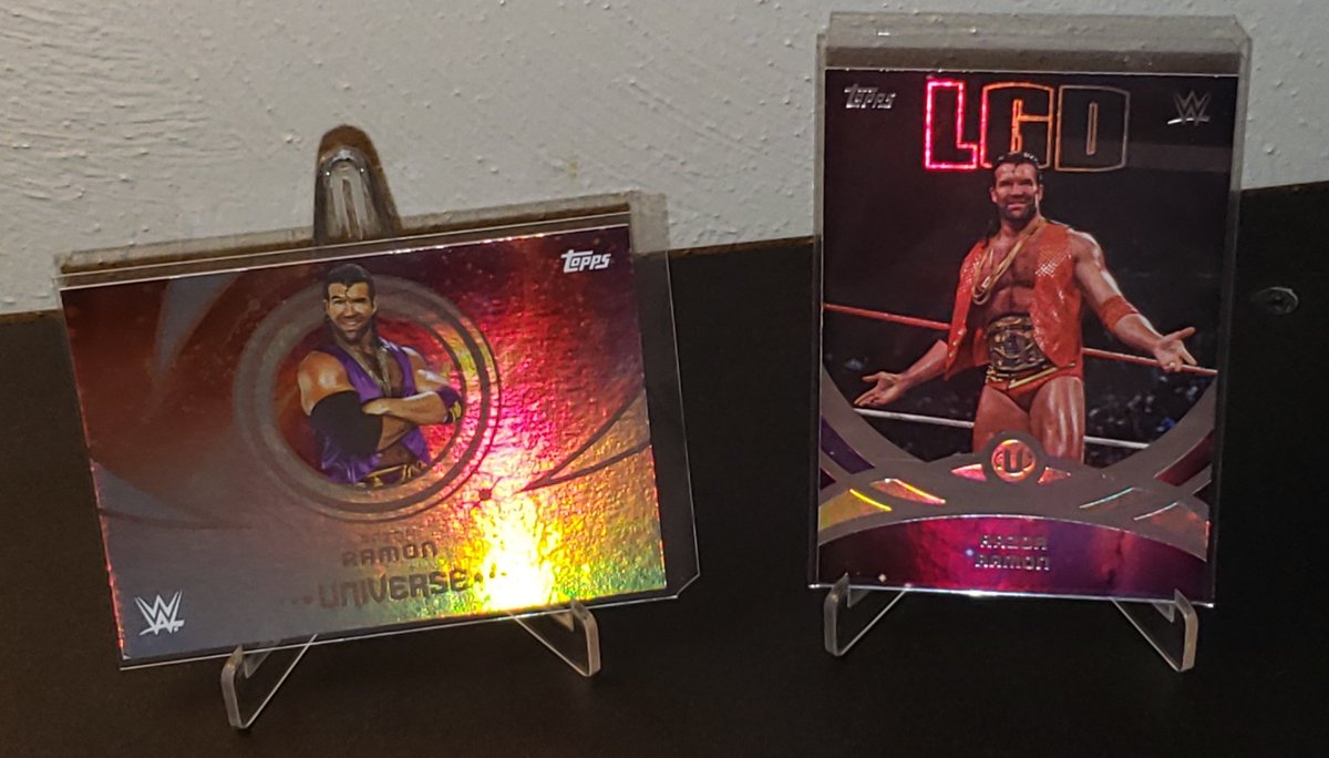 SWF_YouTube's tweet photo. #wrestlingcardwednesday

- 2025 Topps Universe WWE #155 Razor Ramon 

- 2026 Topps Universe WWE #216 Razor Ramon

- 4 Corners Cards Platnium Series autographed Sent 2 Slaughter (Dan Maff &amp; Shawn Donovan) card

#wrestlingtradingcards
#wrestlingcards https://t.co/GHOC4jMqbF