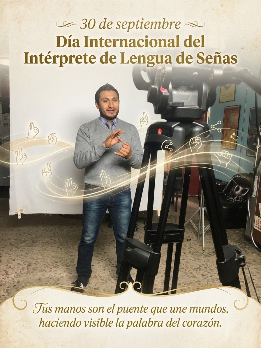Edu_Esp_PC's tweet photo. 30 de septiembre:
Día Internacional del Intérprete de Lengua de Señas
Y recuerden:
#TodosSomosEducaciónEspecial 
👨🏻‍🏫 🫀 https://t.co/FCFY8MIfkQ