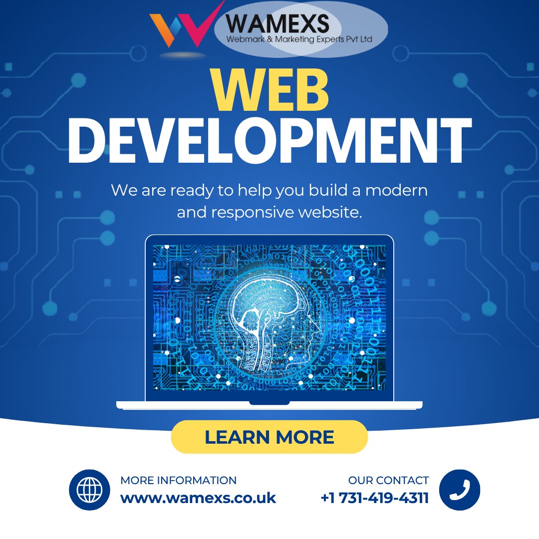 wamexsuk's tweet photo. 🚀 Build a Modern Website with Webmark & Marketing Experts Pvt Ltd!
#WebDevelopment #WebsiteDesign #ResponsiveWebsite #WebDevelopmentServices #DigitalMarketing #BusinessWebsite #WebDesign #OnlinePresence #WebmarkAndMarketingExpertsPvtLtd #WAMEXS https://t.co/VaoggP6O2Q