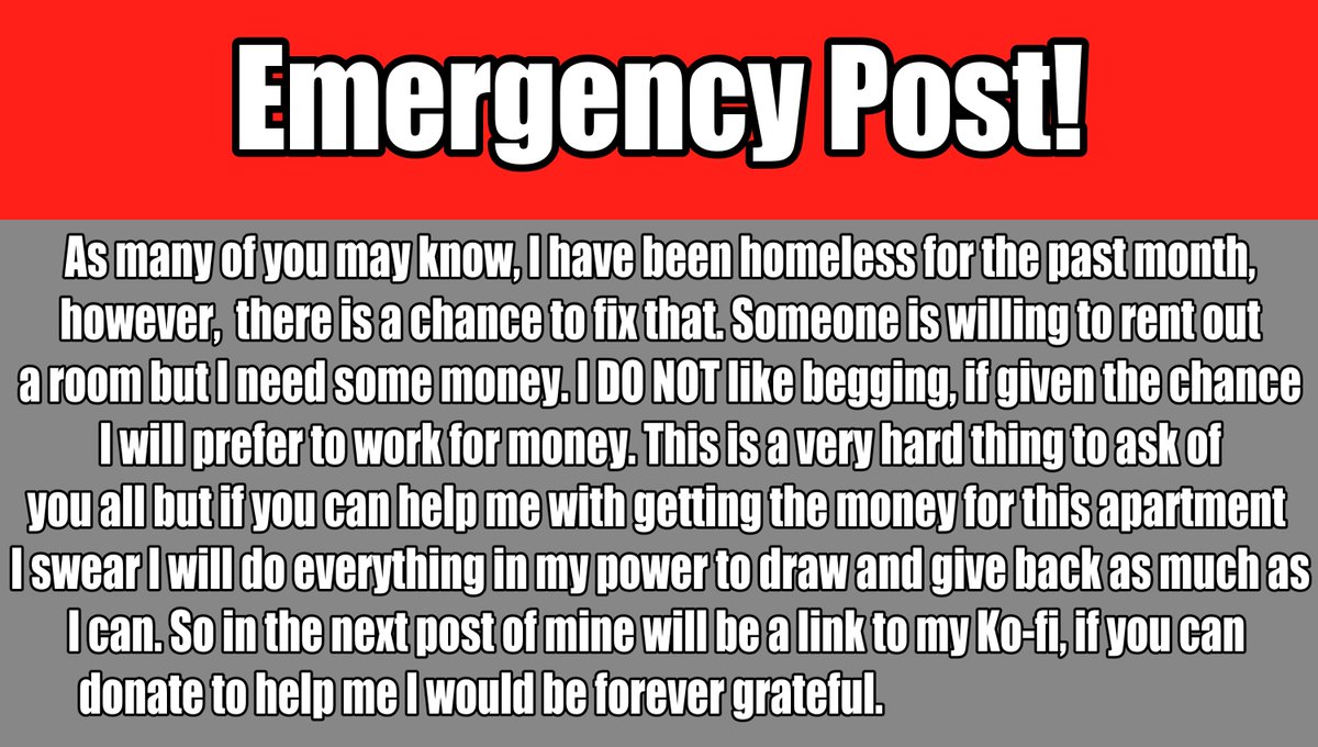 IggyBomb's tweet photo. If I can get this new place then I can go back to working on comms like I used to and I do intend on finishing every comm I had before losing my home. Thank you all and have a nice day. I need around $600 to be honest. https://t.co/IT1IZzPsHn