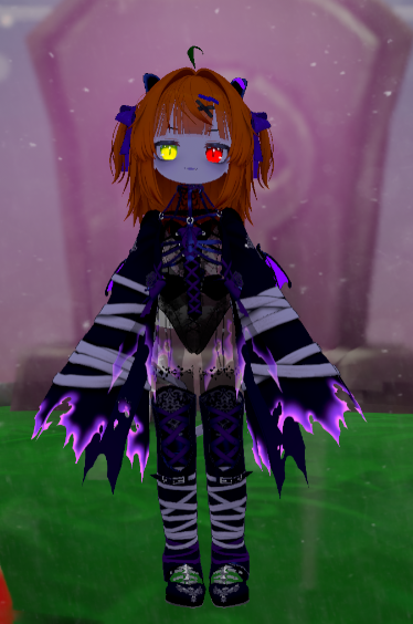 ChibiHimi's tweet photo. and again streamed to long, anyway was a fun stream, because is October for me now. I reveal my Halloween model. Pumpkin Himi the third. https://t.co/fFHt7R4k1K