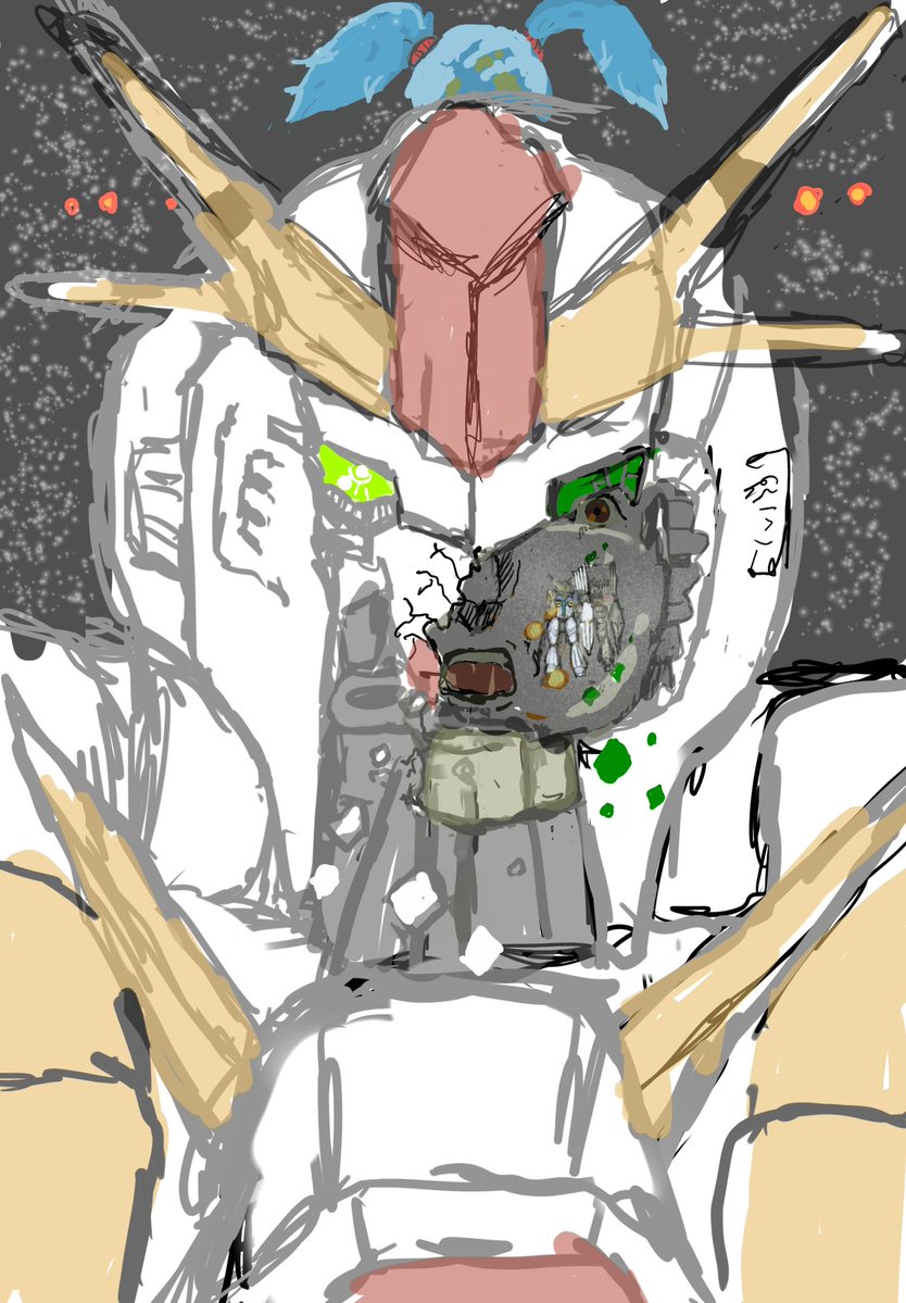 ehhen_illust's tweet photo. クシィ越しに見る忌まわしい記憶　#閃光のハサウェイ　#νガンダム　#イラスト　wip https://t.co/80RYbkc49I