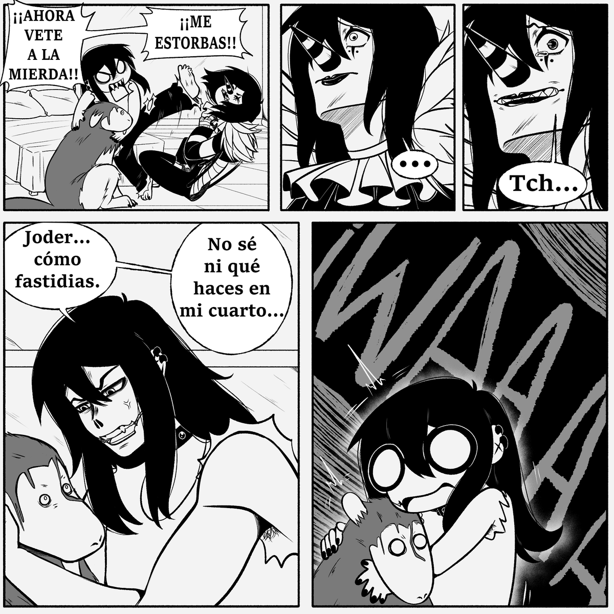 ModsitoKun's tweet photo. Laughing Jack esta celoso de Smile Dog// Cómic Español (1/2)  #jeffthekiller #laughingjack #smiledog #creepypastas https://t.co/UVd4B49ERT