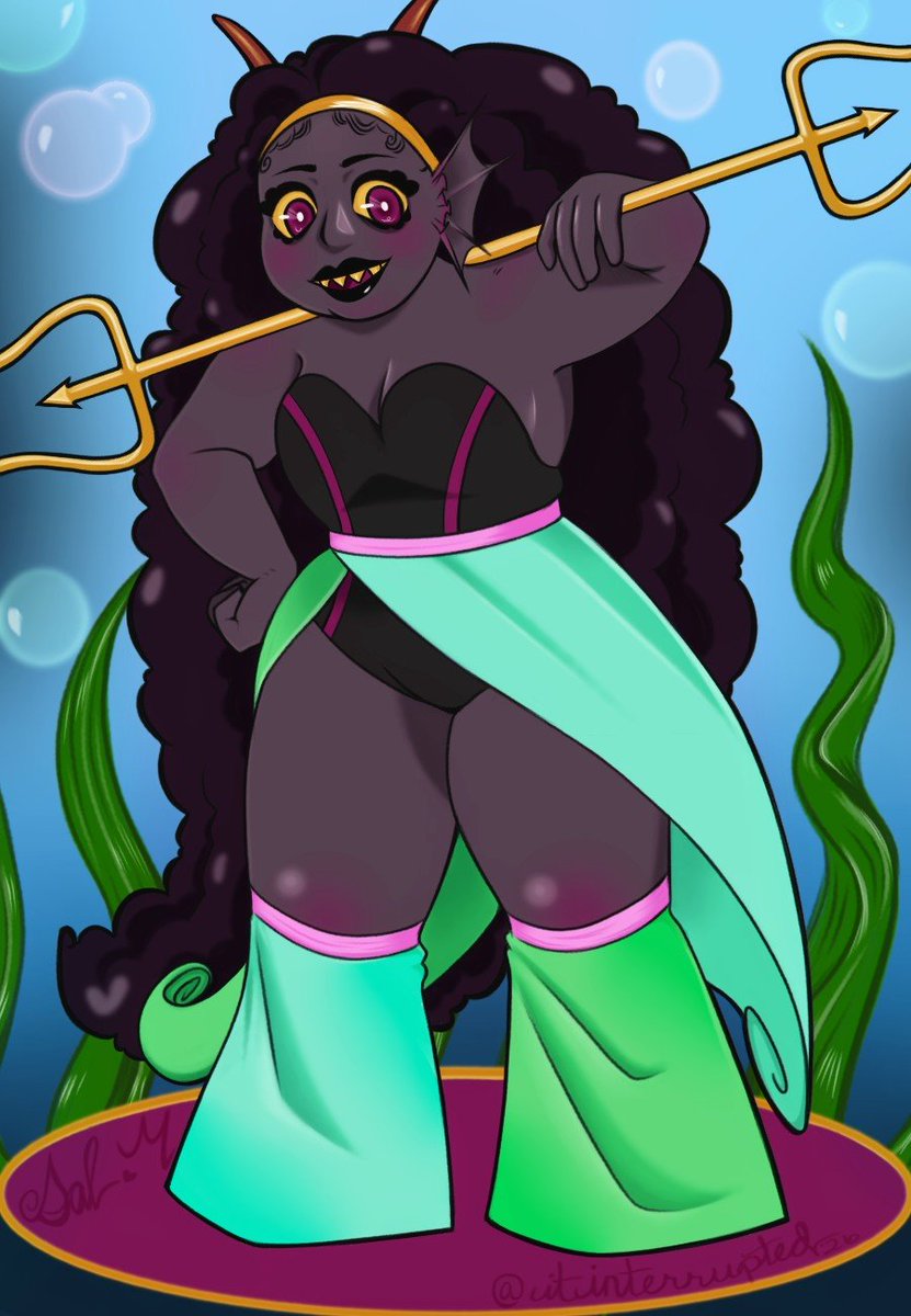 it_interrupted's tweet photo. quick lil' feferi doodle. (if you notice that i totally forgot her jewelry, no you don't. 💔) https://t.co/NtTriryUCZ