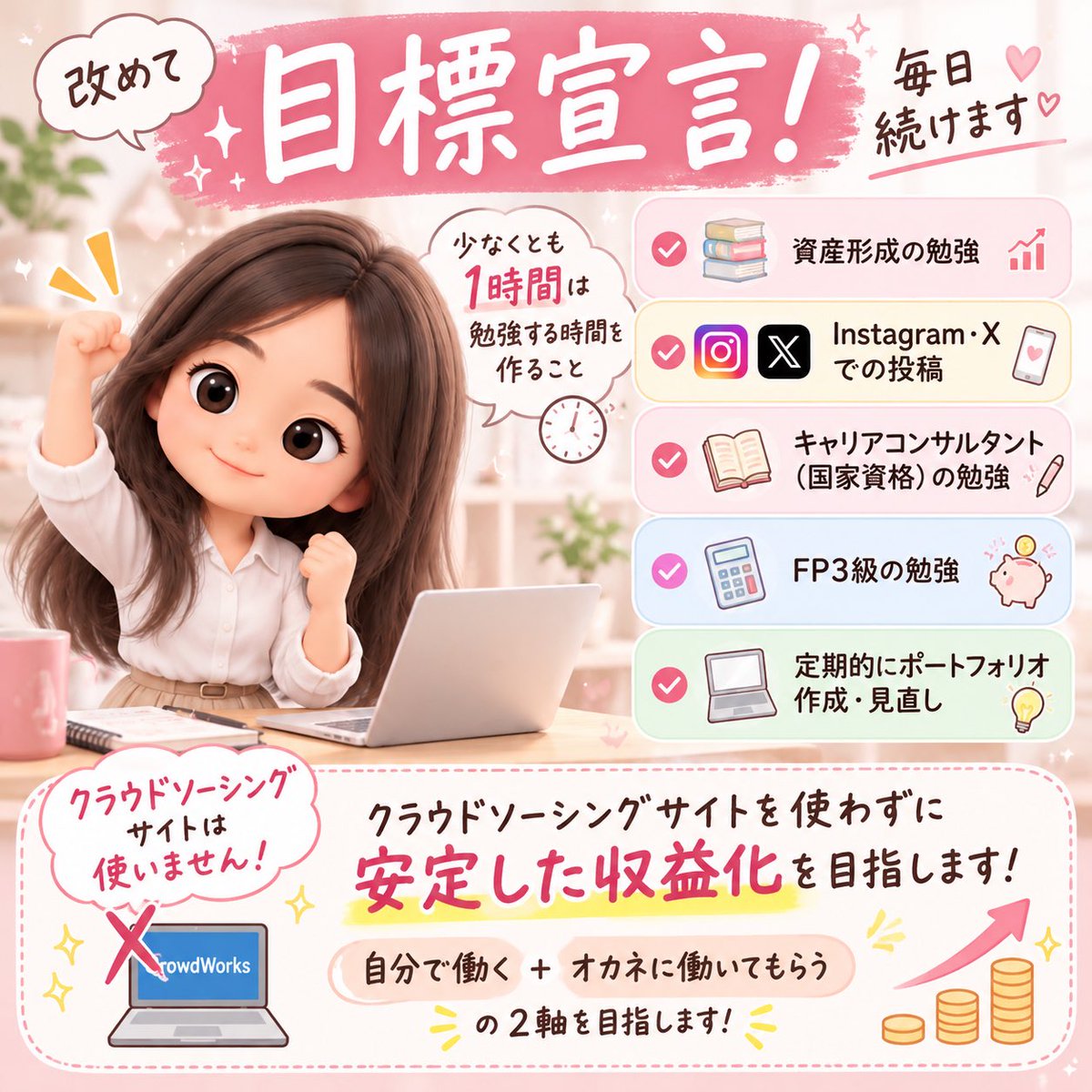 Hana0827y's tweet photo. ⭐️改めて目標宣言します
@Hana0827y
⬅️他の投稿はこちらから
#htmlcss
#動画制作
#photoshop
#webdesign
#資産運用 https://t.co/NyA05vxw9X
