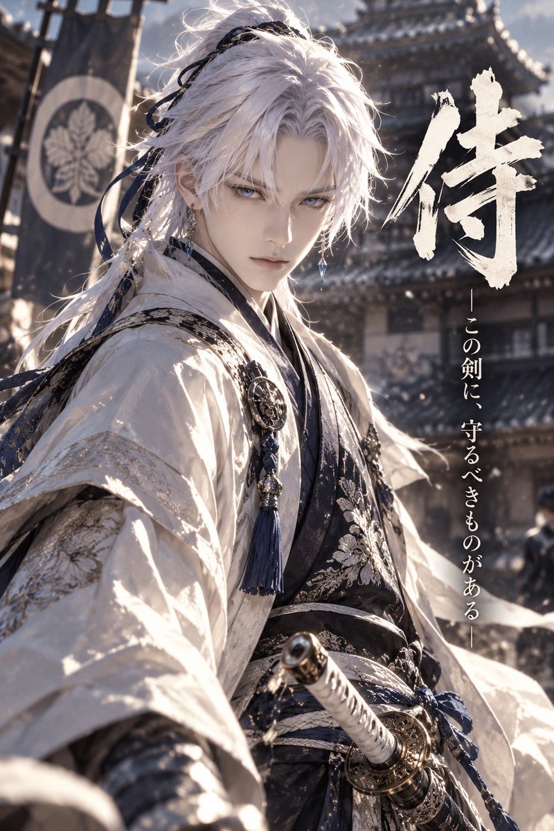 Charkoc2026's tweet photo. 面白いプロンプト見つけたので
やってみました。

雪の藩主。
これは良いのができた。

2枚目は顔部分だけ渡したら
やたらリアルな誰？な侍が完成。

#AIイラスト #AIart https://t.co/q68D9xTbhz