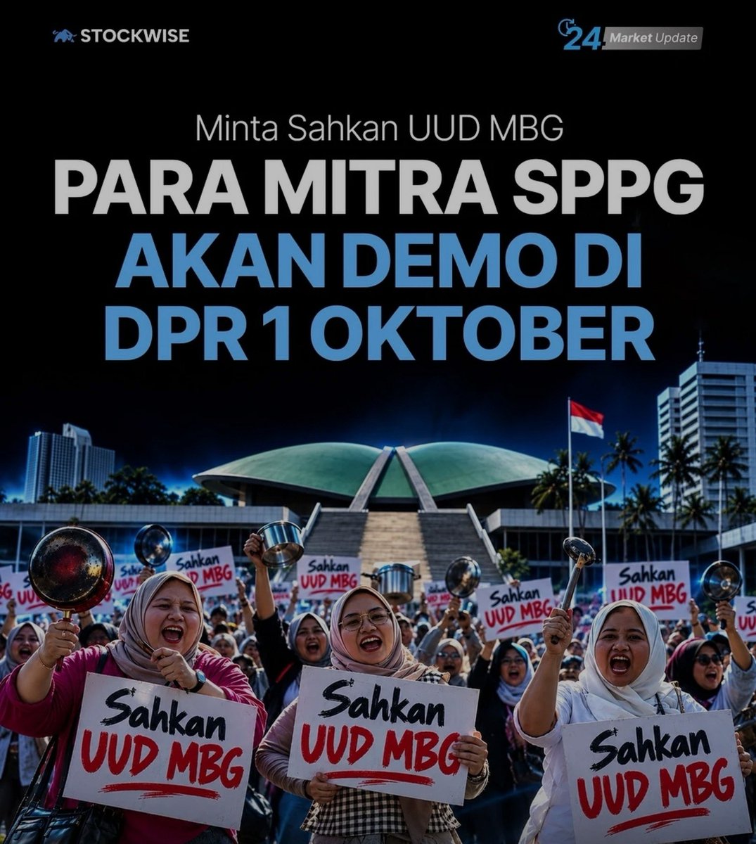 ejaaipongg's tweet photo. "MITRA SPPG AKAN DEMO DI DPR HARI INI (01/10/2026)"

❌ SISWA KELAPARAN
✅ MITRA DAPUR MBG KELAPARAN https://t.co/XNdALntxTt