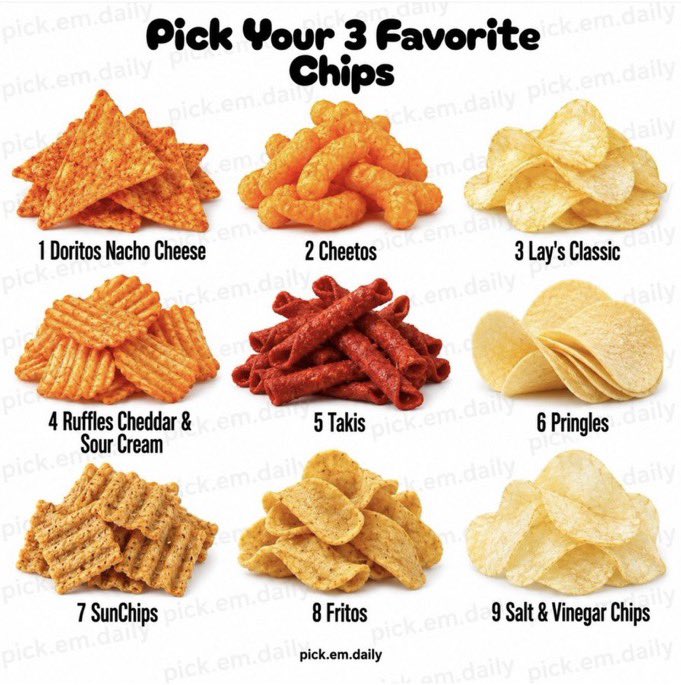 skthekingback's tweet photo. Pick Your 3 Favorite Chips 😎 https://t.co/HoIO862vK6