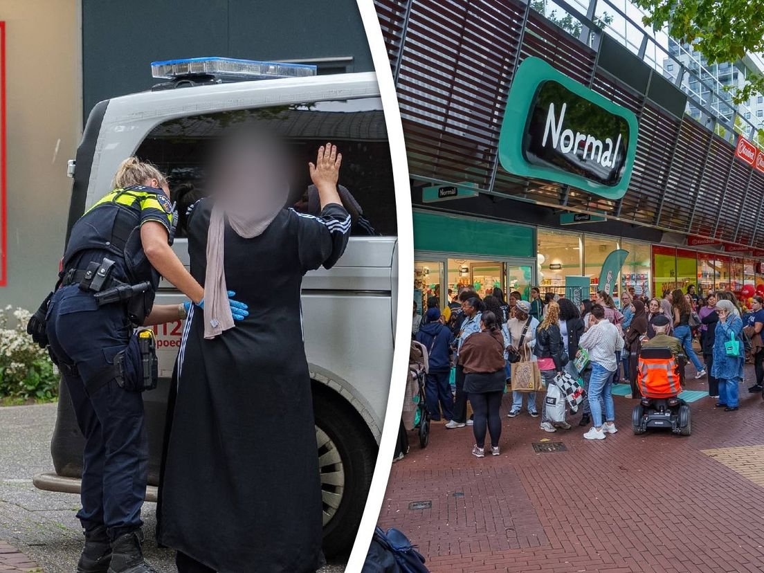 Moslimvrouw bijt winkelmedewerker in arm