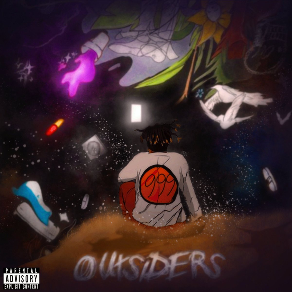 Alebvf19's tweet photo. Outsiders- Juice WRLD cover art by me https://t.co/k1LhvitTs5