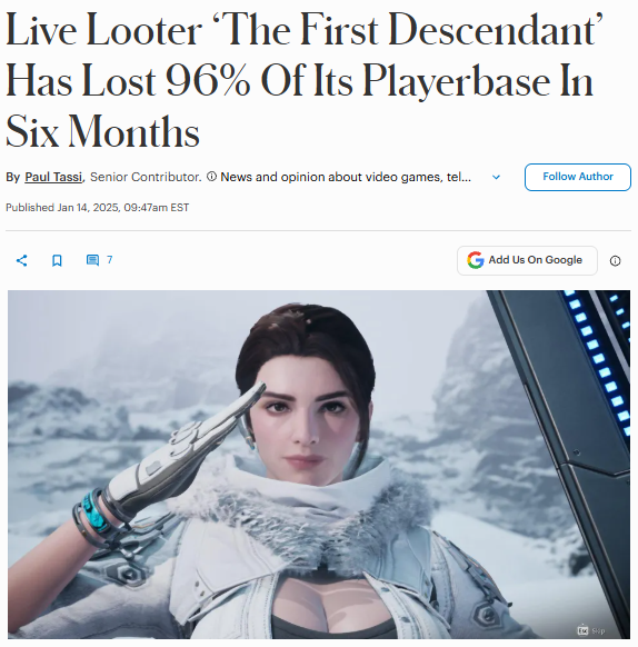 AquaticFlapper's tweet photo. The game they’re showing is a live service game on it’s last legs. https://t.co/mOJBXO14l3