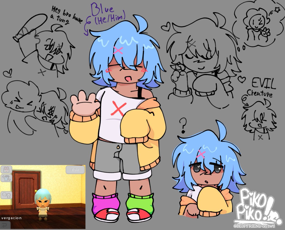 BE3PFRIEND's tweet photo. [repost due to a small error]

new bfsona reference! (ㅅ´ ˘ `)
#blueshooter #bfsona https://t.co/7gRXc0QWwS