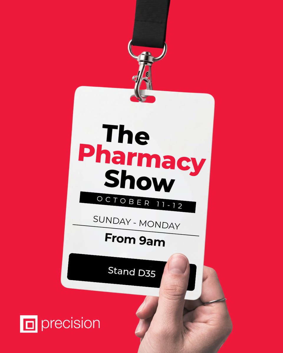 PrecisionMG's tweet photo. Join Precision to see first-hand how personalised local marketing, exclusive product access and clinically validated digital health screening can work together to achieve better patient outcomes. 

Plan your visit: https://t.co/0zIhrxiNMC

#PS26UK #PharmacyShow https://t.co/9ec86eJ24S