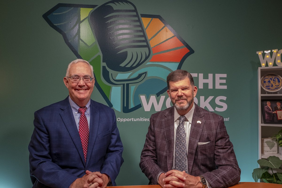 FYFSC's tweet photo. 🎙️ Someone new has visited The Works! 🎙️

On an upcoming episode of The Works Podcast, Secretary of the South Carolina Department of Veterans’ Affairs and member of the Coordinating Council for Workforce Development (CCWD), Todd McCaffrey, joins CCWD Chairman and South Carolina Department of Employment and Workforce Executive Director, William Floyd, to speak on South Carolina’s veteran community, the economic impact of the military, and how the state supports service members, spouses, and transitioning veterans.

Be on the lookout for this episode coming soon. In the meantime, check out our most recent episode with Rebecca Battle-Bryant, Ph.D., SHRM-CP, Director of the Office of State Workforce Development (OSWD). All eleven episodes of The Works Podcast can be heard on your favorite streaming platform and on https://t.co/8SAp5fmnod

• Learn more about the South Carolina Department of Veterans’ Affairs
https://t.co/bhVE7zfpJC

• Discover the work of the Coordinating Council for Workforce Development
https://t.co/jVeuMI6FfN

#theworkspodcast #ccwd #scdew #veterans #military #scdva #findyourfuturesc #fyfsc #toddmccaffrey #williamfloyd