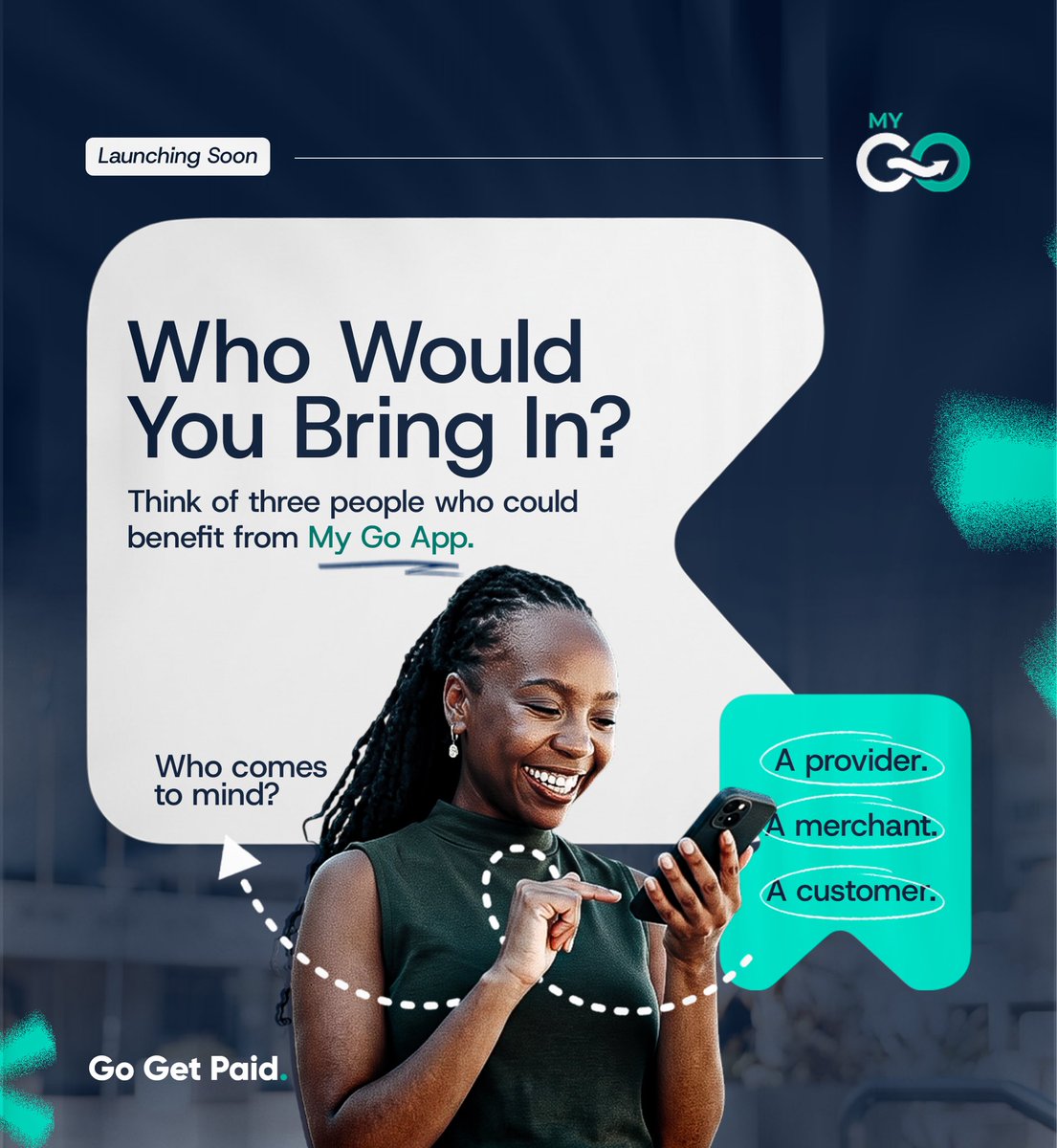 mygoappglobal's tweet photo. Big things are coming. 

Whether you’re a provider delivering quality services, a merchant growing your reach, or a customer looking for convenience, My Go App is built to move you forward.  

Who are the first 3 people you’re bringing with you? 

#MyGoApp #GoGetPaid https://t.co/eGcsPRdMEd