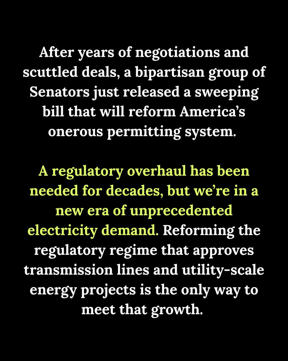 SearchlightInst's tweet photo. "It’s time to pass permitting reform. This is a win for everybody."

@JaneAFlegal and @ppavnr break down BAAJA and make a straightforward case for why clean energy advocates should support this bill. https://t.co/oxqEA1we2P