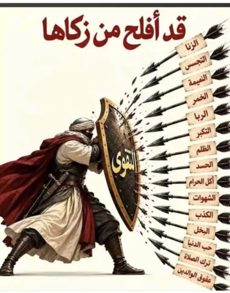 m_7d_7's tweet photo. قال تعالى: ﴿قَدْ أَفْلَحَ مَن زَكَّاهَا • وَقَدْ خَابَ مَن دَسَّاهَا﴾  

صلاح النفس هو بداية صلاح الحياة، فمن زكاها بالطاعة والصدق والمجاهدة أفلح، ومن أهملها حتى غلبها الهوى خسر.  
اللهم آتِ نفوسنا تقواها وزكها أنت خير من زكاها أنت وليها ومولاها .. https://t.co/Ust6lOKF62