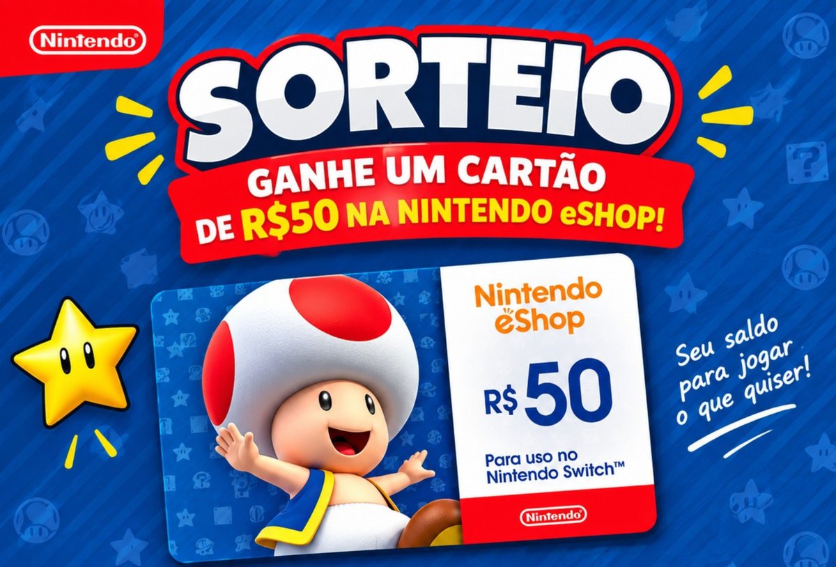 WiiillzeraTV's tweet photo. Sorteio em comemoração de eu estar mais perto do objetivo de comprar meu Nintendo Switch 2

- Siga meu perfil
- Dê RT no post
- Comente marcando um amigo

📅 O sorteio será realizado no dia 20/10/2026.
(Apenas para perfis brasileiros e ativos) https://t.co/lDaFrhNLtP