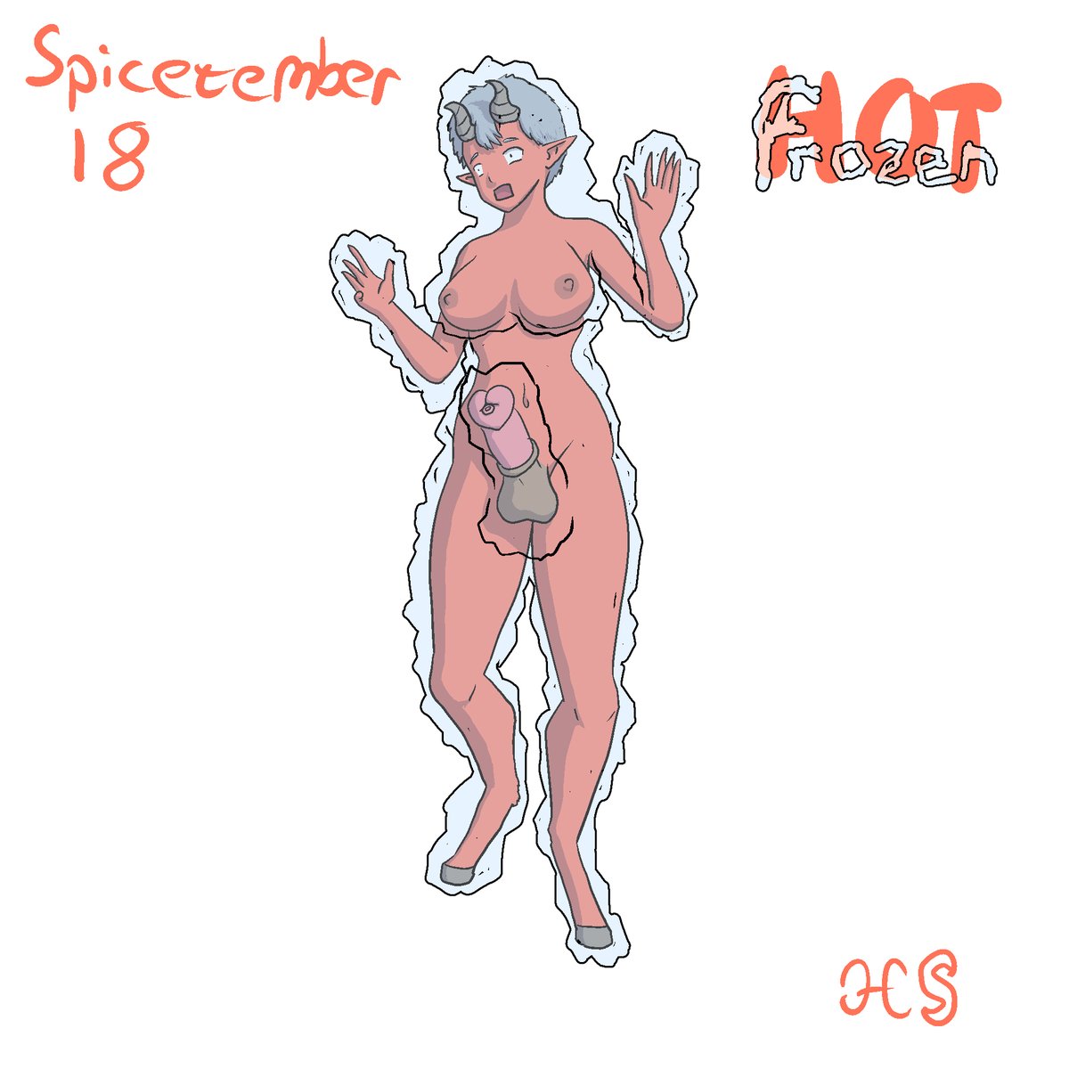 erofutasenpai's tweet photo. It's come to my attention that I bloody missed one!!!
#spicetember 18 - #hotfrozen
#futanari #horsecock #demon #tiefling #monstergirl https://t.co/JY2JN1rZNM