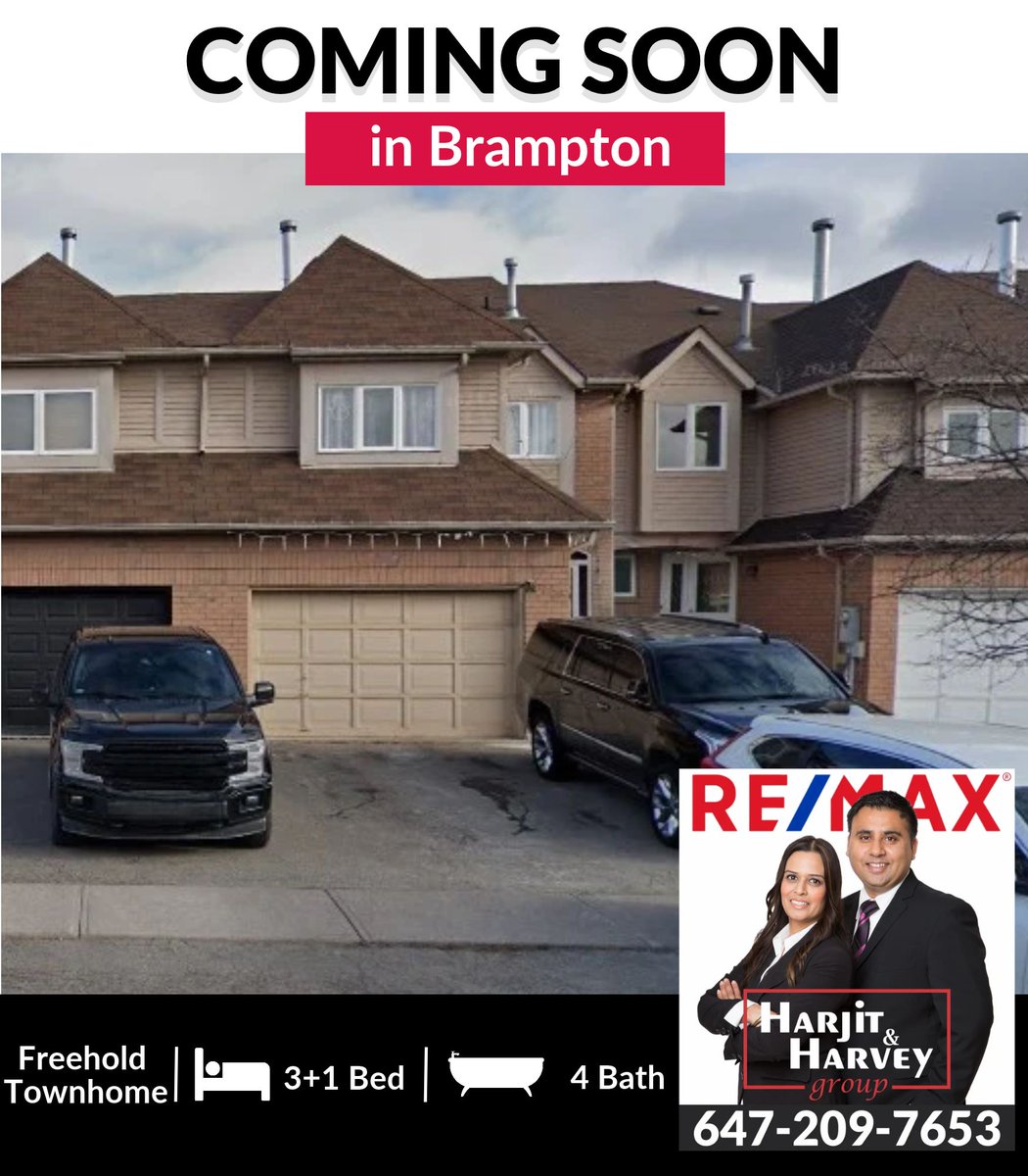 HarjitHarvey's tweet photo. Another "Coming Soon" in Brampton!
By HARJIT & HARVEY Group (647) 209-7653
#harjitharveygroup #harjitsaini #harveysingh #vanshsaini #karandhami #wekeepyoufirst #remax #realestateagent #Bramptonrealestatemarket #yyz #Brampton #fletcherswest #comingsoon #sheridancollege https://t.co/MkPArC3ng4