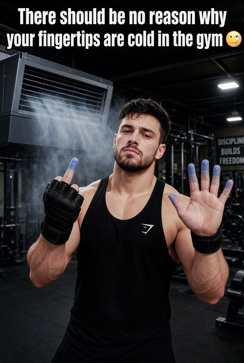 Ironmute's tweet photo. There should be no reason why your fingertips are cold in the gym https://t.co/H6SI6mmq19