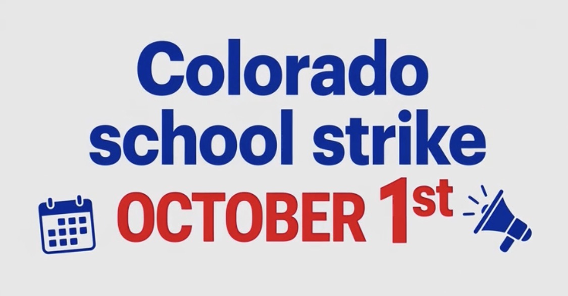 The5oClockNews's tweet photo. Empty desks speak loud. October 1st, Colorado students are sitting this one out. Students deserve better.

Tomorrow, October 1st, is the Colorado school strike. Students won't be showing up at all. The empty desks are the message: education over politics, and Colorado students deserve better.