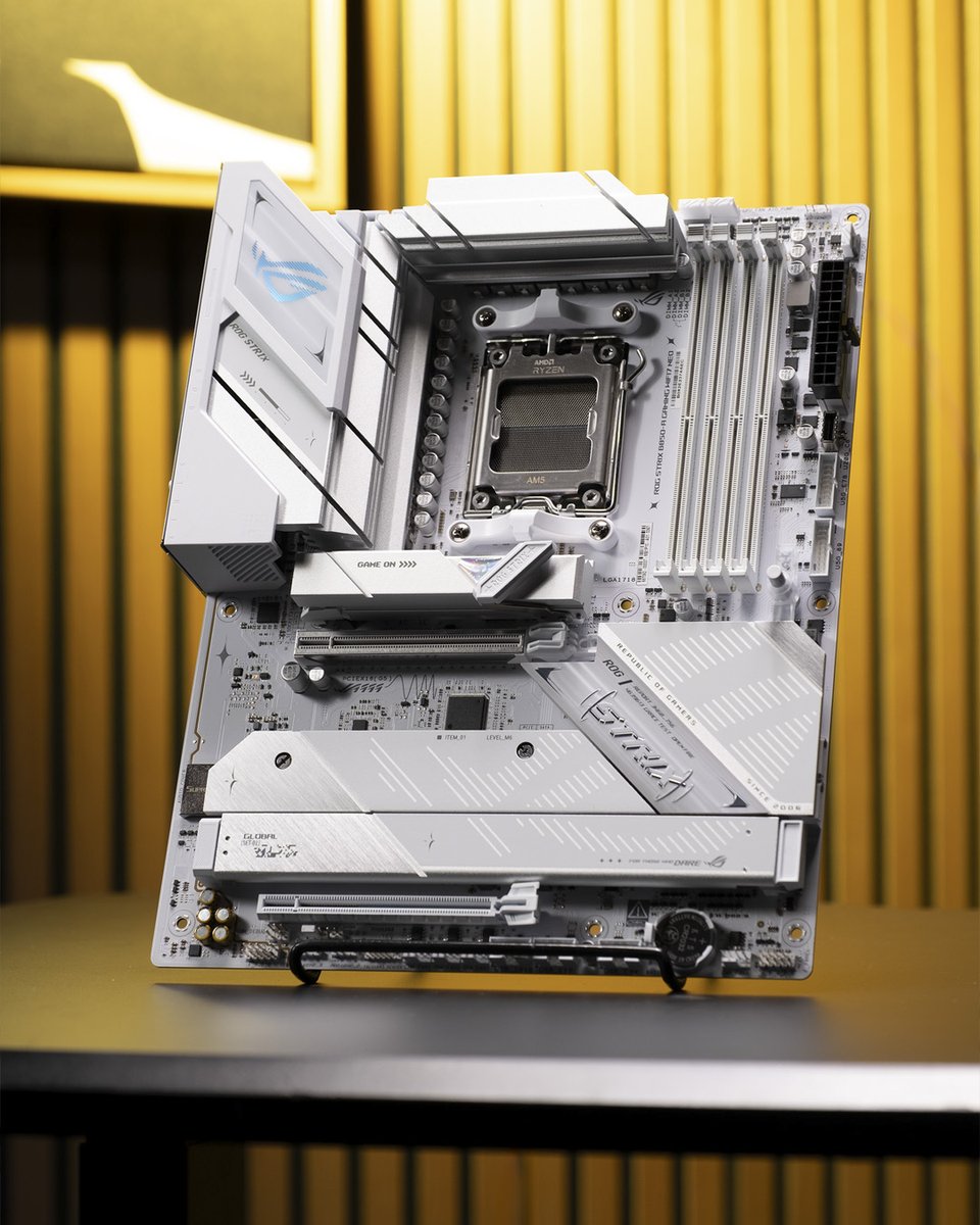 ASUS_ROGNA's tweet photo. Choose your champ! There's no wrong answers with ROG #AM5 motherboards 💪

Whether it's the ROG Strix X870E-A NEO or the Strix B850-A we've got a white motherboard ready to showcase and perform.

#ASUSPCDIY #PCGaming #customPC https://t.co/WXpidETjlJ