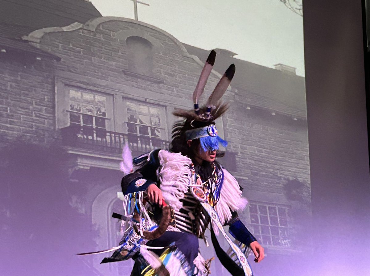 APTNNews's tweet photo. In honour of the National Day for Truth and Reconciliation, Dorothy Ratch shared a picture of a young grass dancer performing at the local high school in honour of residential school survivors. https://t.co/oWXpQySZgO