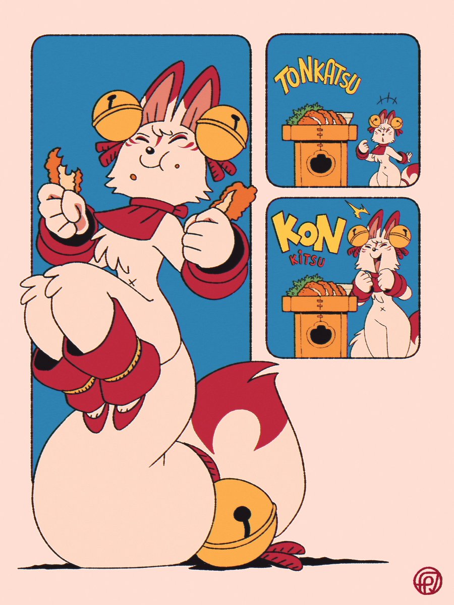 F0XnR0LL's tweet photo. Tonkatsu? KONkitsu! 🦊 https://t.co/AcSZ2ZBxUI