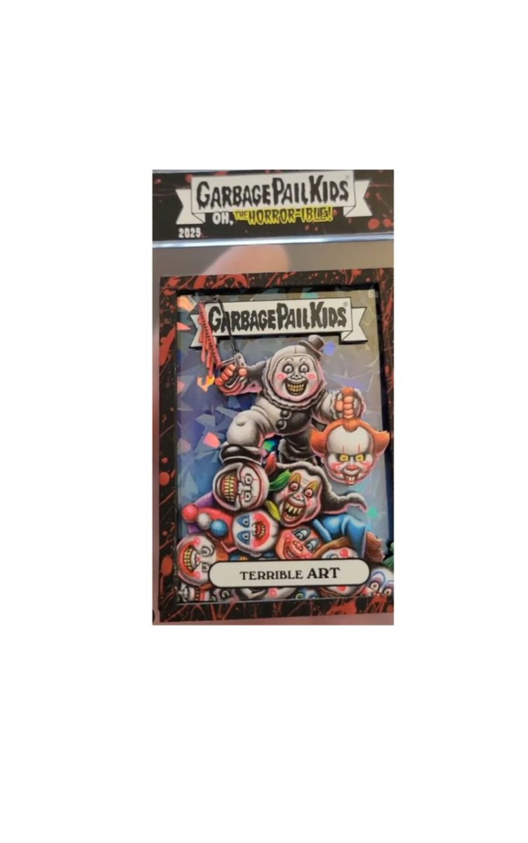 ArttheClownart's tweet photo. Amazing custom 3D shadowbox Terrible Art trading card by @tovtovcards over on IG! 🤡🤘 

#garbagepailkids
#tradingcards
#horror
#arttheclown
#gpk https://t.co/TaLj3nWjvg