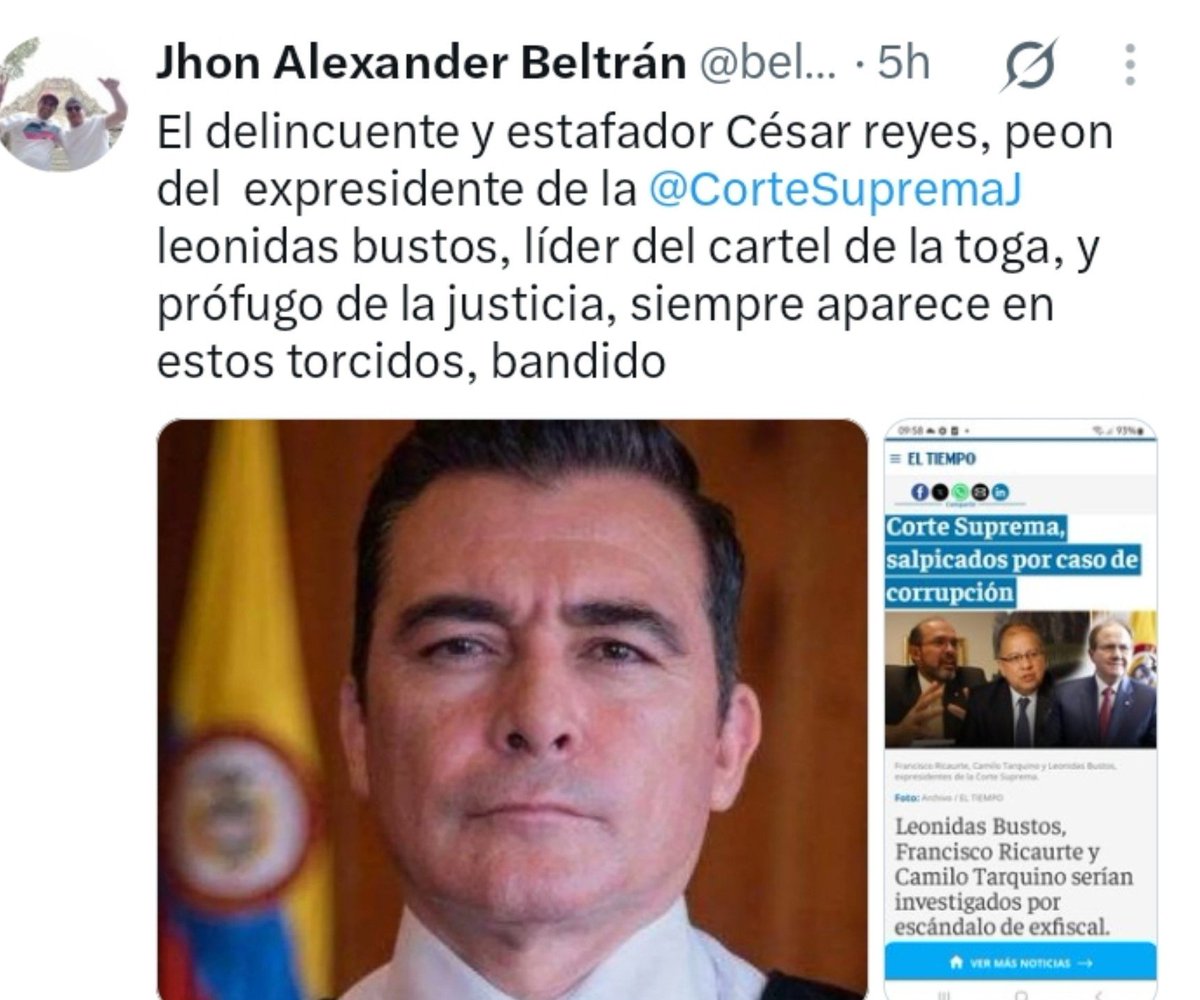LuisMaraiano's tweet photo. Cesar reyes fue quién impidió el traslado de Monsalve a una prisión de máxima seguridad, ese magistrado es un lacayo al servicio del guerrillero urbano @IvanCepedaCast, afortunadamente ya salió, ojalá lo investiguen también lo manden a prisión. https://t.co/wdKdhnz1e0