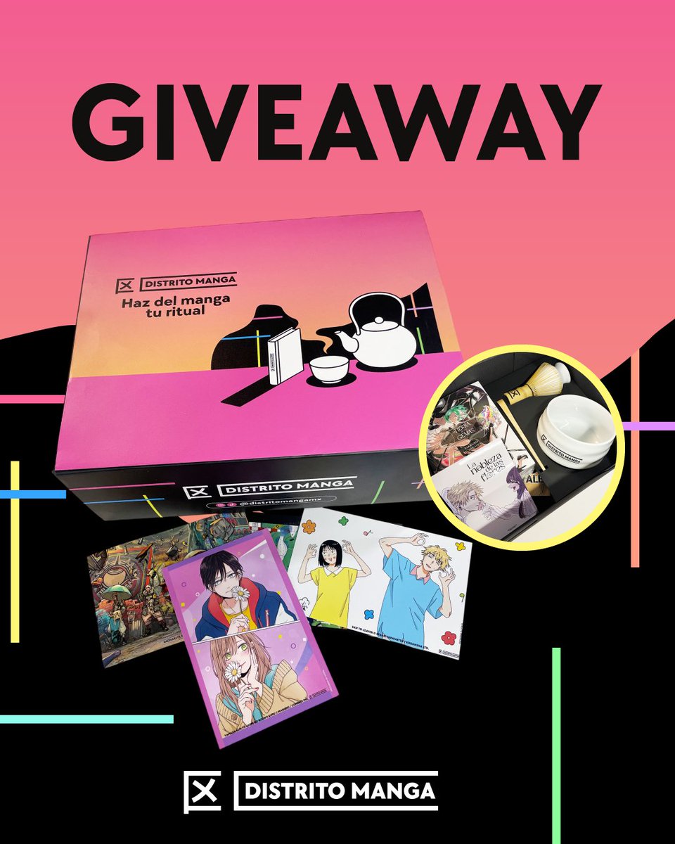 DistritoMangaMx's tweet photo. 🎁✨ ¡GIVEAWAY!

¿Quieren llevarse una cajita de Haz del manga tu ritual? 📚 Para participar:

✨ Sígannos
🔁 Compartan esta publicación
💬 Cuéntennos: ¿cuál es su ritual para leer manga?

Tienen una semana entera para participar y al terminar anunciaremos a un ganador. 👀💖 https://t.co/3tyrXan5kh