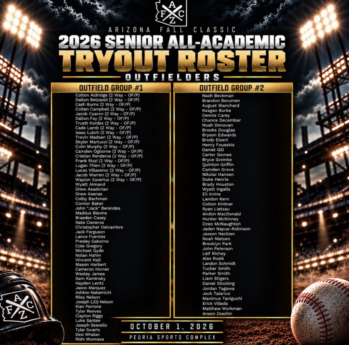 clayriggs_6's tweet photo. Senior fall classic academic tryout roster group #1
@mbergandi 
@BUncommitted 
@AZFallClassic https://t.co/vxIdMQnJRX