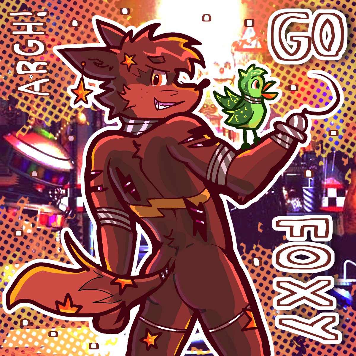 C0mplexity_tm's tweet photo. His bird likes you, so he will do a favor for ya #fnaf #FnafFoxy #furryart https://t.co/1ACdXNgdHA