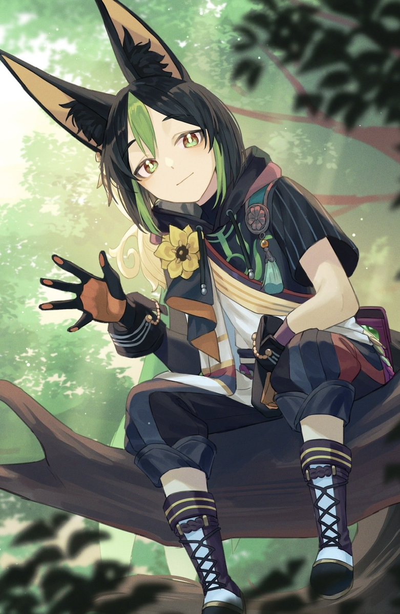 ZacharyGordon's tweet photo. Happy 6th Anniversary Genshin Impact! Honored to bring the voice of Tighnari to life for all these years 💚🤟🏻 https://t.co/kQwkaDz3Hs