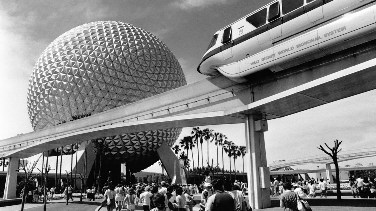 landofthe80s's tweet photo. On October 1, 1982, Walt Disney's Experimental Prototype Community of Tomorrow, better known as EPCOT Center, opened at Walt Disney World. 

BITE-SIZED FACT | EPCOT was the second theme park to open at Walt Disney World, following Magic Kingdom in 1971. #80s https://t.co/UAQS4pXa13