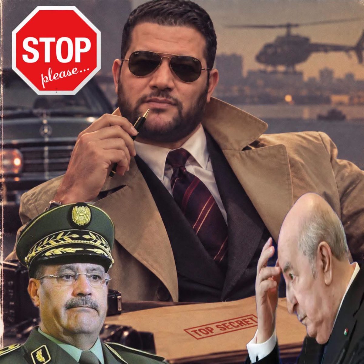 BoukhorsAmir1's tweet photo. 🚨🚨‼️السؤال المطروح : لماذا تبون لا يطارد  الجنرال الهارب الغالي بلقصير قائد الدرك الوطني السابق؟ 
الجواب : لأن بلقصير يمتلك كل الأدلة و الفيديوهات التي تورّط خالد تبون رفقة كمال البوشي في اكبر شحنة للكوكايين و تورّط المدعوة "شيخ بلّة الزهرة" زوجة عبد المجيد تبون رفقة نفس الشخص ، كما يمتلك كل ملفات التي تثبت تورط عبد المجيد تبون في الرشاوي عندما كان وزيرا للسكن ، و إعطاء سكنات دون وجه حق لصاحبات اللليالي الحمراء مقابل ليالي حمراء و غيره … المهم ترقبوا المفاجآت و شكرا …. 
أمير ديزاد محطّة .. إرسال حوّل … 🤝