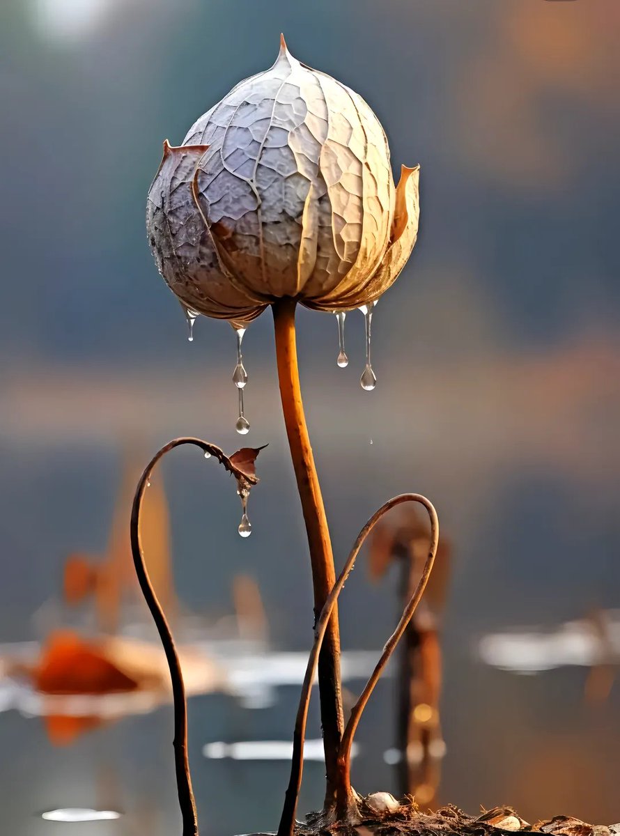 luddack's tweet photo. By the lakeside, withered lotuses bloom with brave hope. https://t.co/dAuouLvzDm