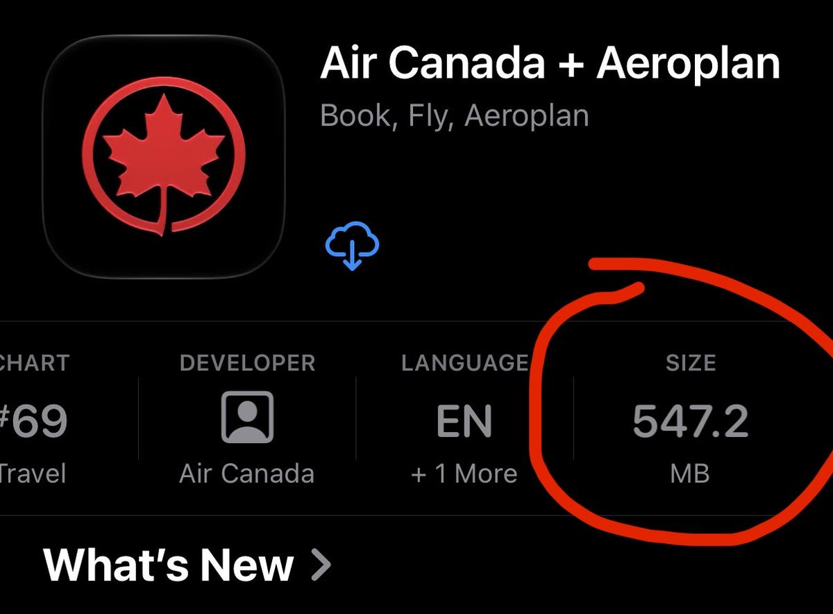 MattHughes's tweet photo. @acoolrocket @Alex_Danco @AirCanada Over half a GB https://t.co/cOimYpEkZD