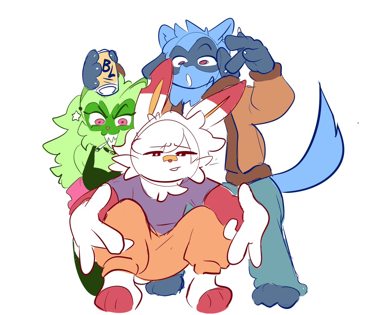 quaverdraws's tweet photo. Funny doodles of Phin, Vaal and Estella https://t.co/t1GeGtYEmk
