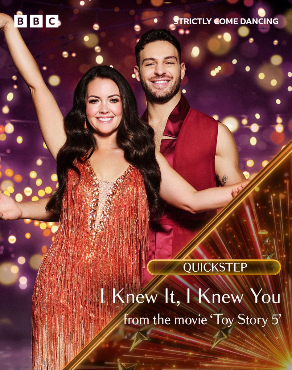 SSiceskater's tweet photo. Lacey and Vito will be dancing to “I knew it, I knew you” from Toy Story 5 for movie week!!!!🕺💃🪩#Strictly https://t.co/4d8W2pUTsl